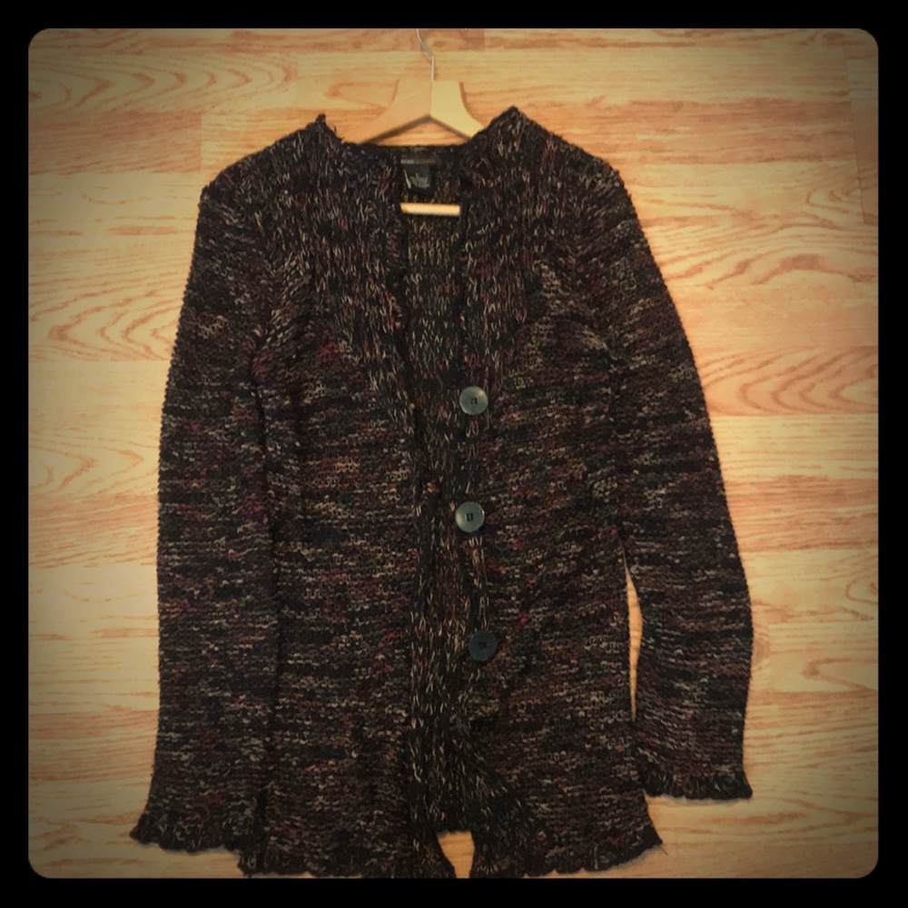 Multicolor BCBG dark sweater.